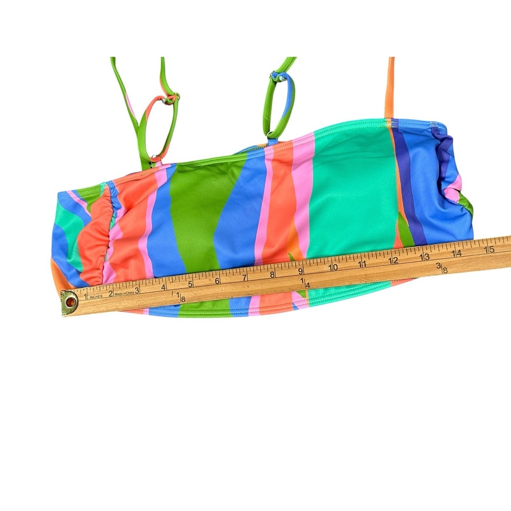 Hutch Bikini Trendy Colorful Swimsuit Set Size M Retro Swirl Ruffle NEW - Picture 8 of 11